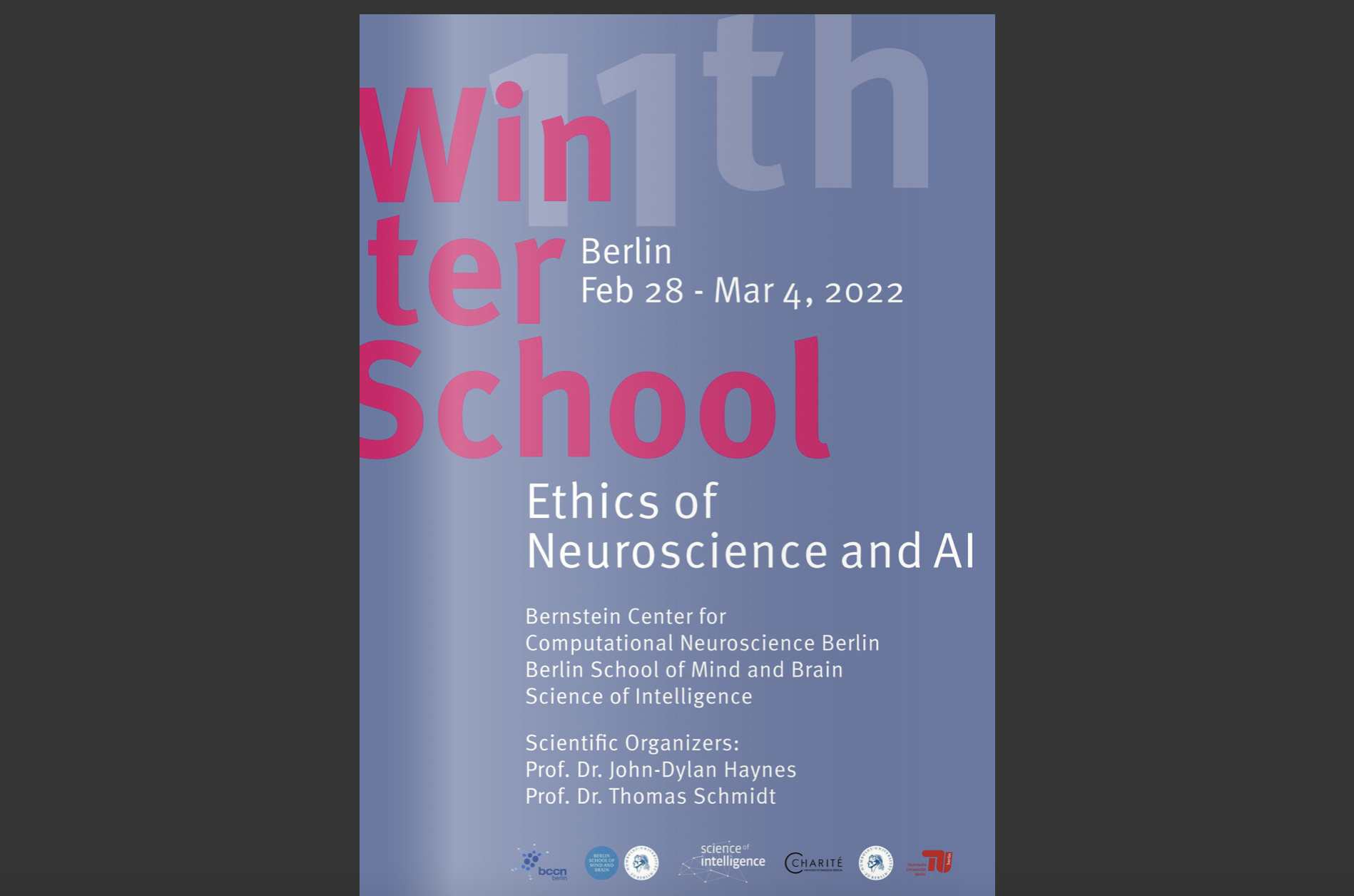 Our Winter School Ethics of Neuroscience and AI begins on 28 February!