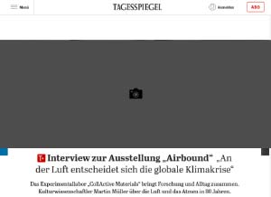 Interview zur Ausstellung „Airbound“ : „An der Luft entscheidet sich die globale Klimakrise“