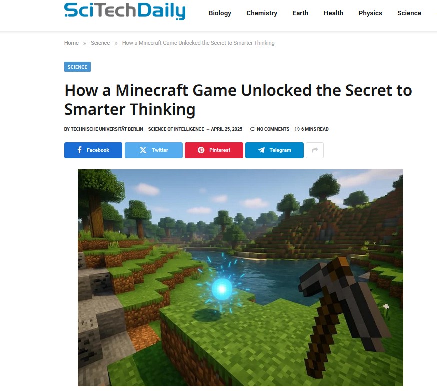 How a Minecraft Game Unlocked the Secret to Smarter Thinking