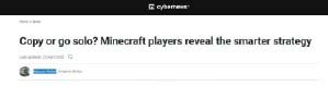 Copy or go solo? Minecraft players reveal the smarter strategy