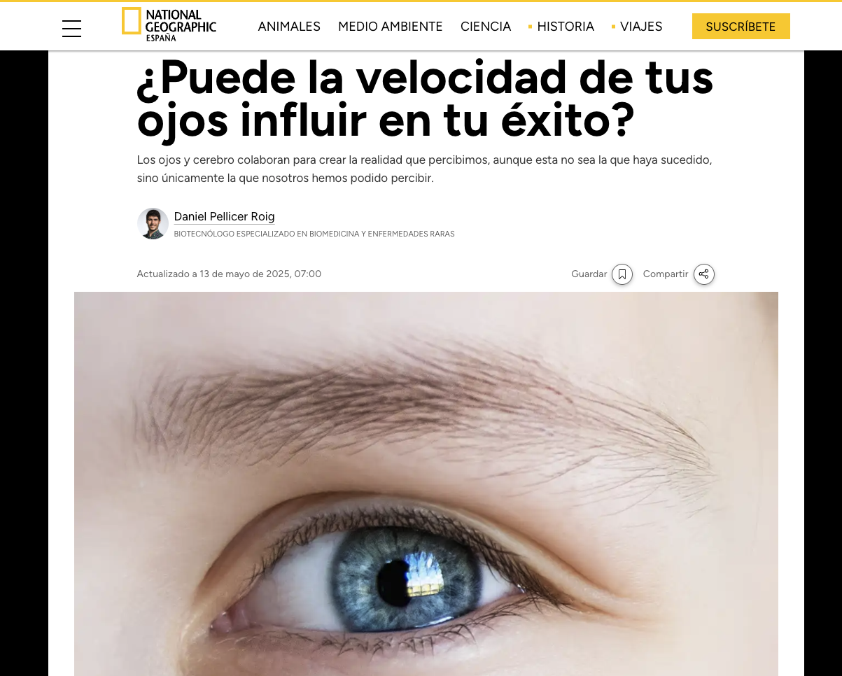 ¿Puede la velocidad de tus ojos influir en tu éxito?