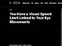 You Have a Visual Speed Limit Linked to Your Eye Movements 