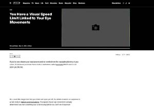 You Have a Visual Speed Limit Linked to Your Eye Movements 