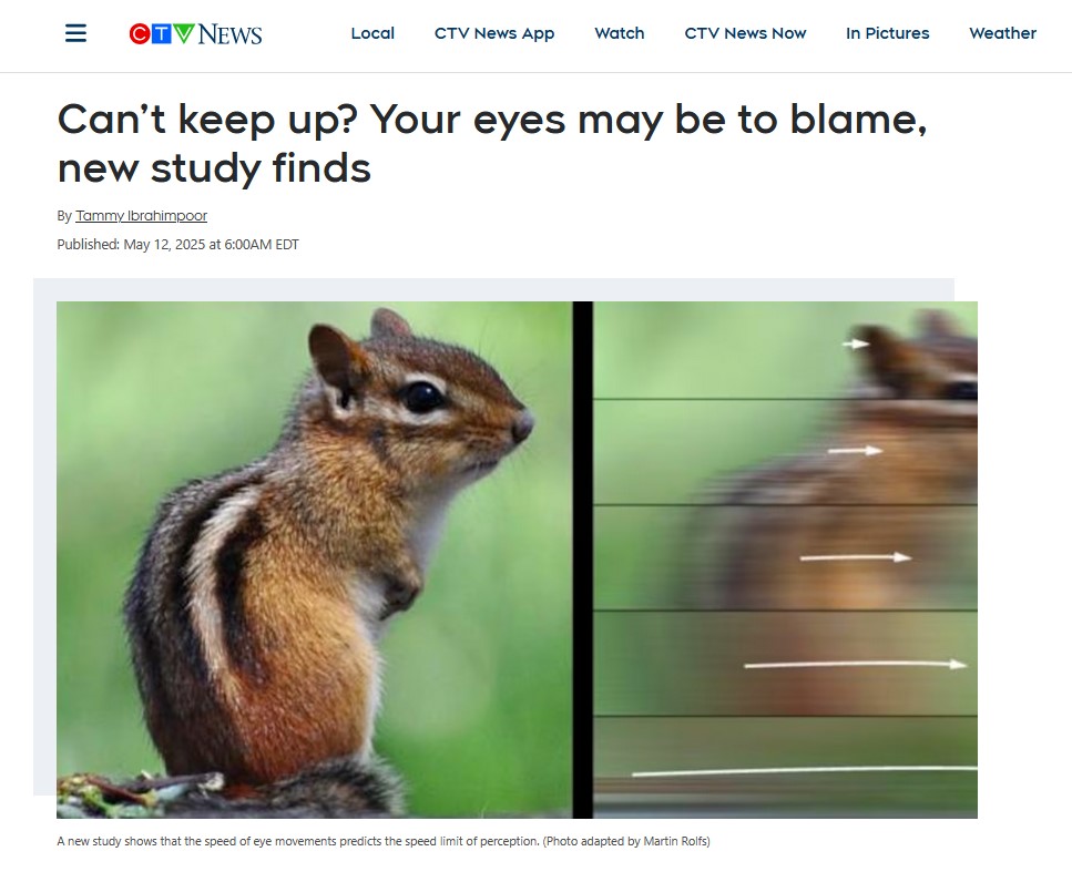 Can’t keep up? Your eyes may be to blame, new study finds