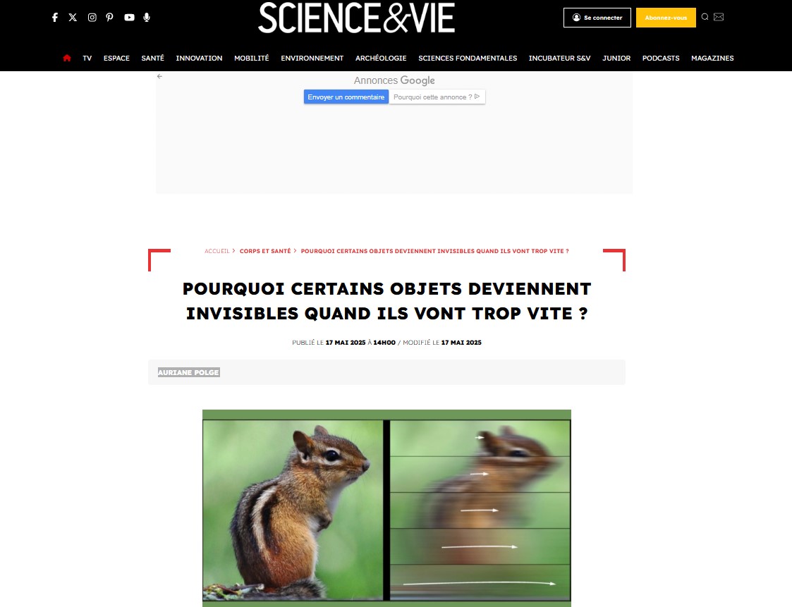 Pourquoi certains objets deviennent invisibles quand ils vont trop vite ?