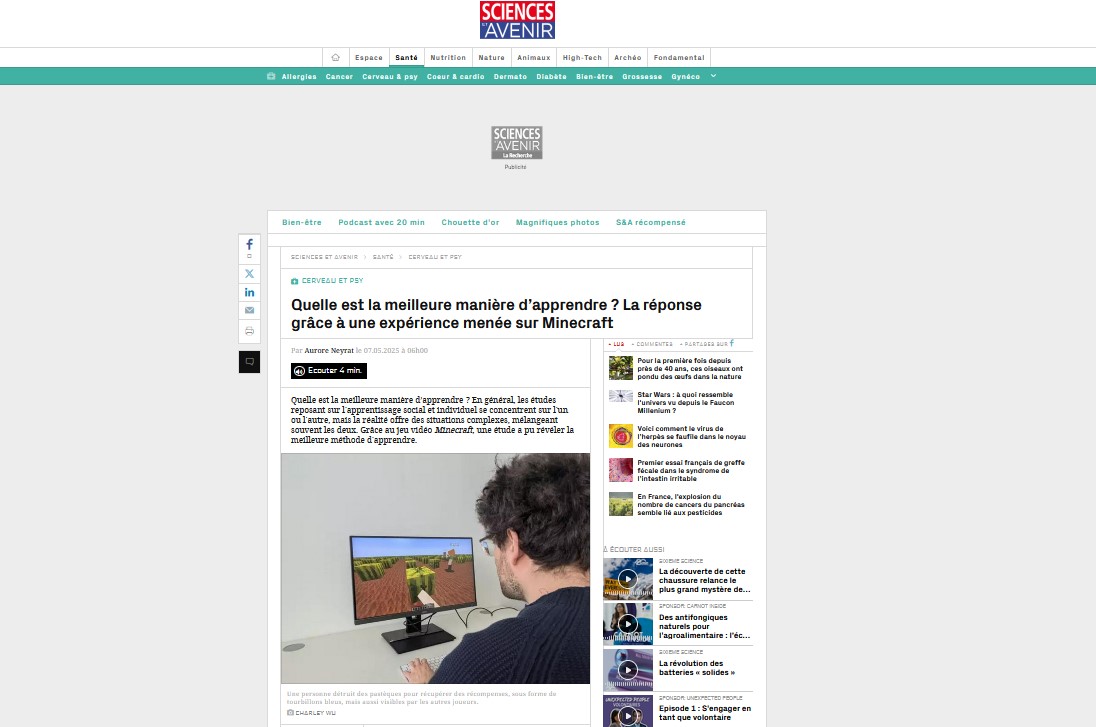 Quelle est la meilleure manière d’apprendre ? La réponse grâce à une expérience menée sur Minecraft