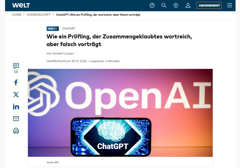 Wie ein Prüfling, der Zusammengeklaubtes wortreich, aber falsch vorträgt
