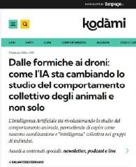 Dalle formiche ai droni: come l’IA sta cambiando lo studio del comportamento collettivo degli animali e non solo   