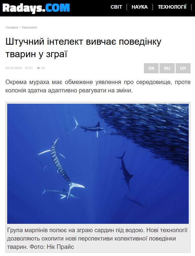 Штучний інтелект вивчає поведінку тварин у зграї