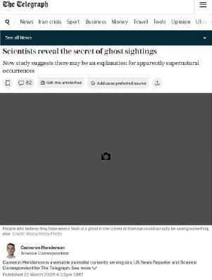 Scientists reveal the secret of ghost sightings 