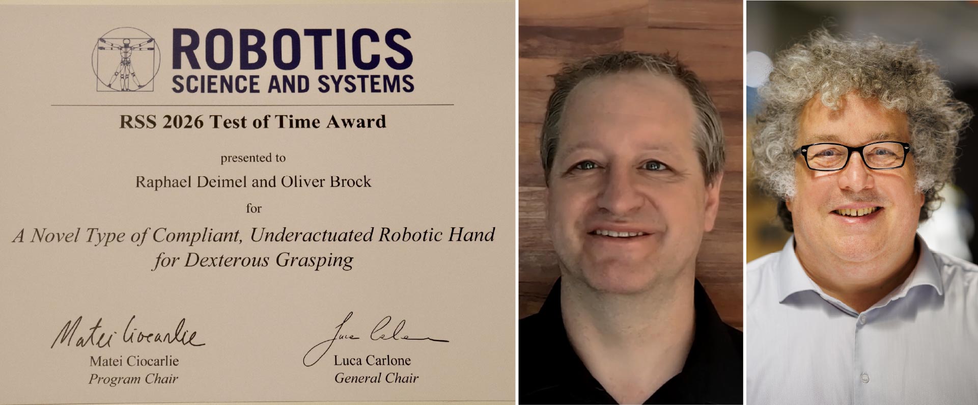 What a robotic hand can teach us about intelligence – SCIoI spokesperson Oliver Brock receives Test of Time Award (RSS)